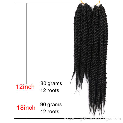 12inch 18inch Twist Crochet Braids hair Senegalese Twist ombre jumbo Crochet Synthetic Braiding Hair Extensions